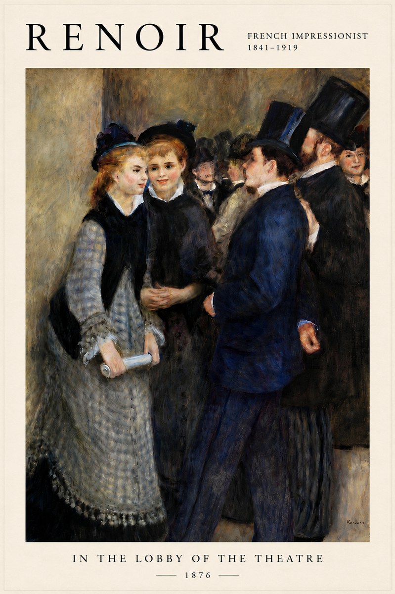 Renoir In the Lobby of the Theatre No3 - Poszter