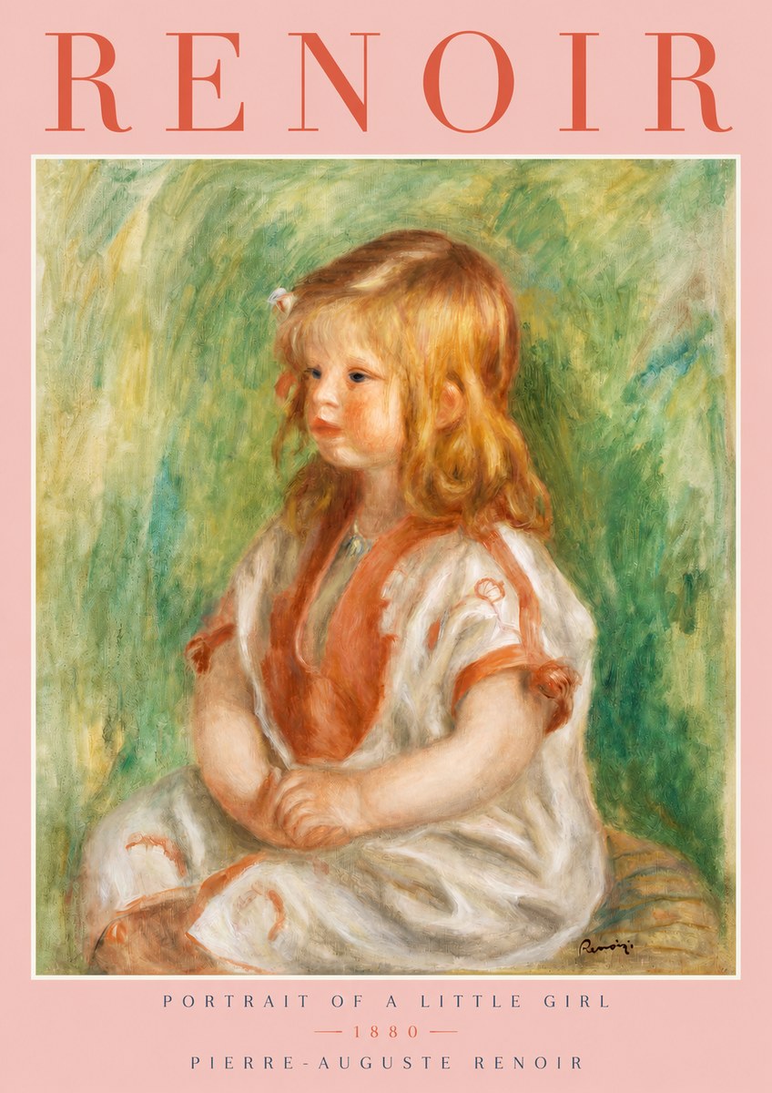 Renoir Portrait of a Little Girl No2 - Poszter