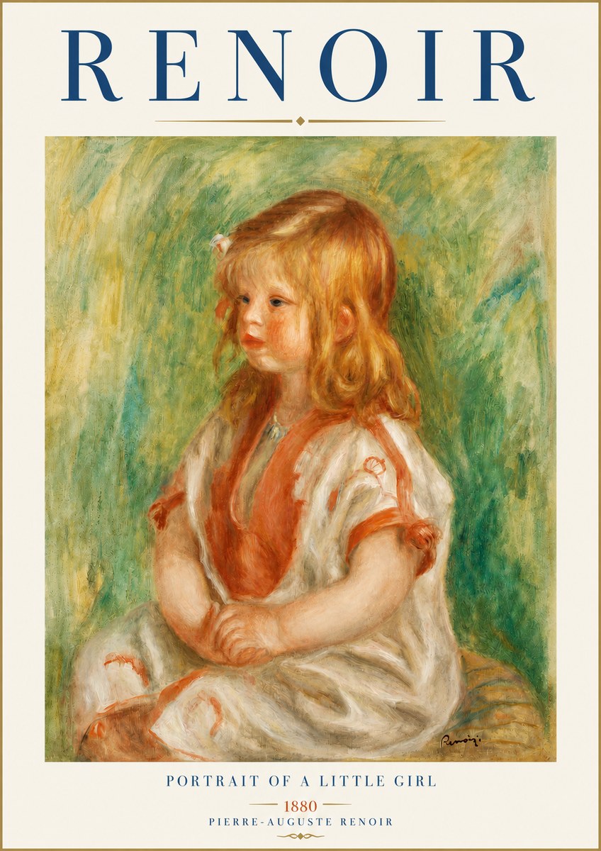 Renoir Portrait of a Little Girl No3 - Poszter