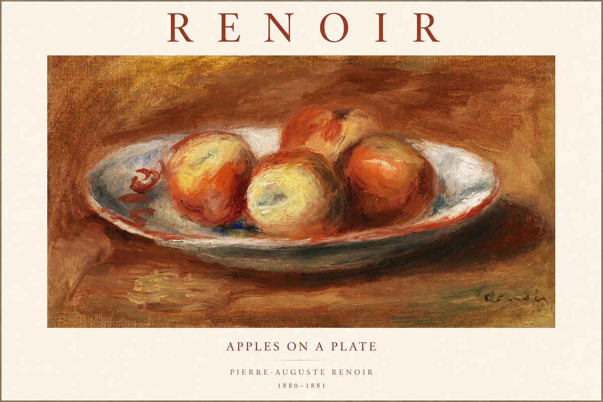 Renoir Apples on a Plate No1 - Poszter
