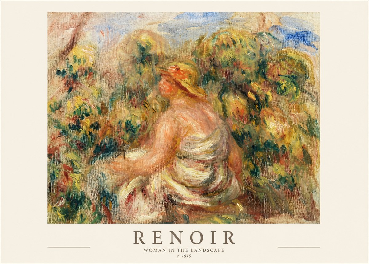 Renoir Woman in a Garden (Study) No2 - Poszter