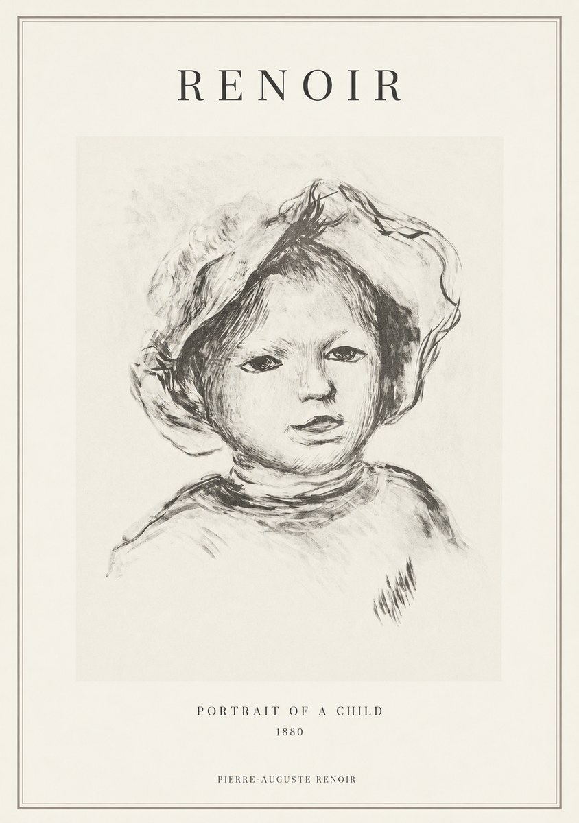 Renoir Portrait of a Child II No1 - Poszter
