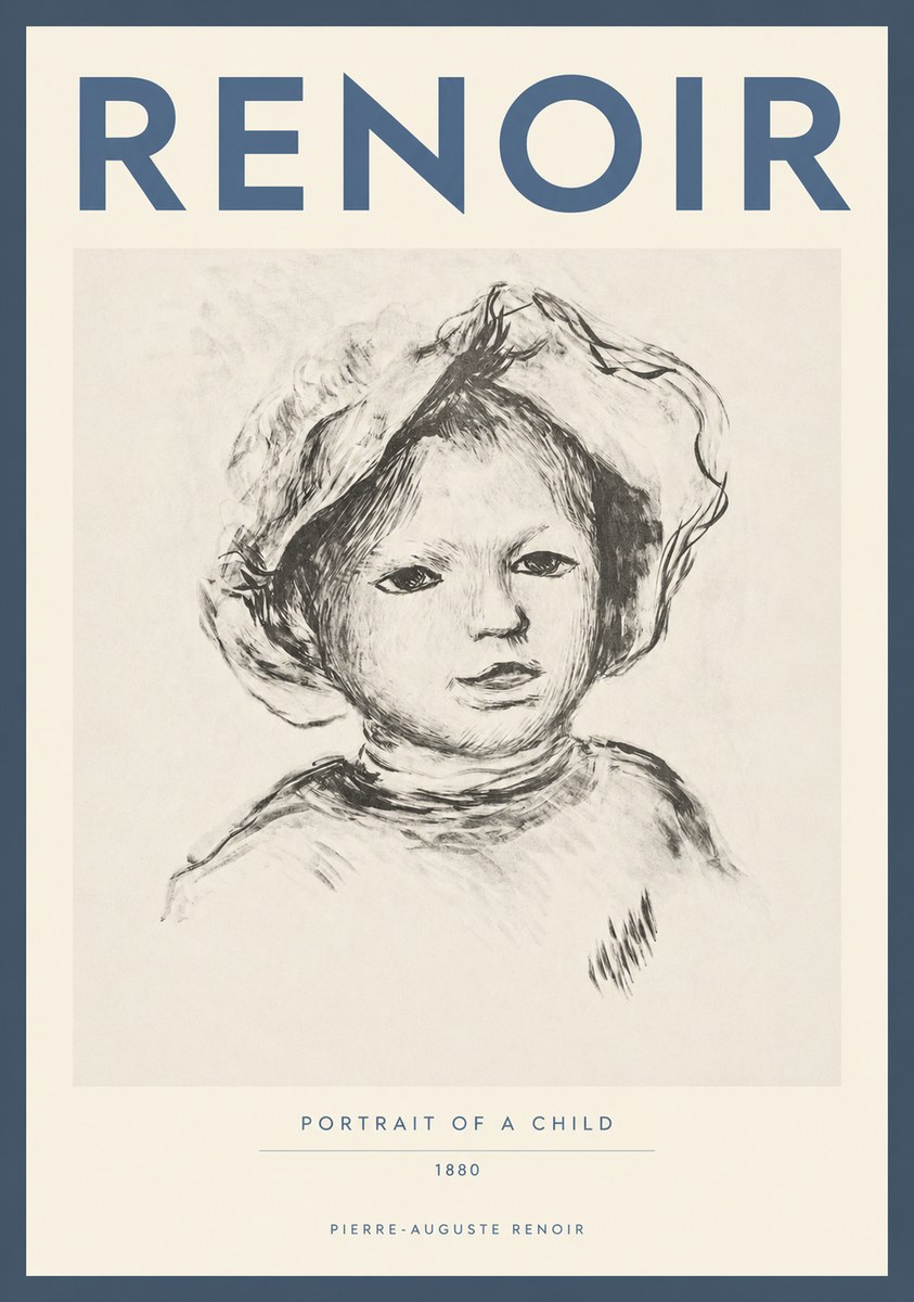 Renoir Portrait of a Child II No2 - Poszter