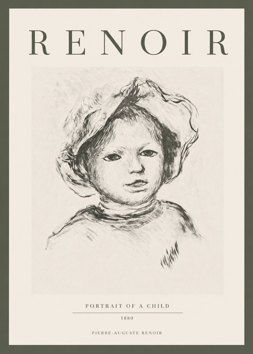 Renoir Portrait of a Child II No3 - Poszter