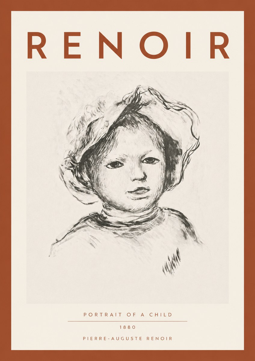 Renoir Portrait of a Child II No4 - Poszter