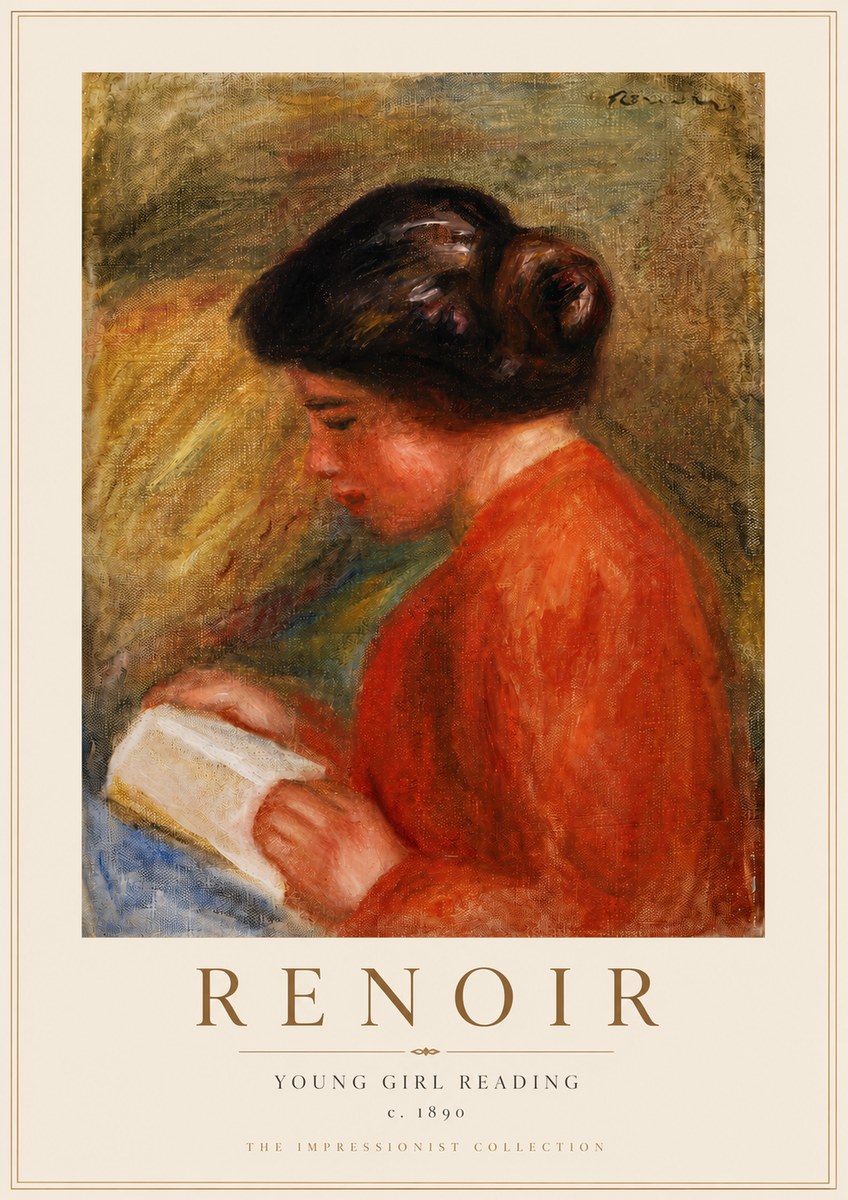 Renoir Young Girl Reading I No3 - Poszter