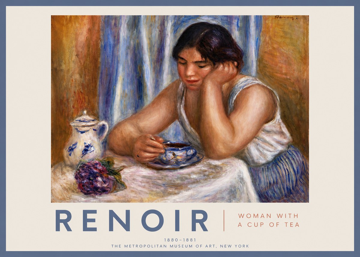 Renoir Woman with a Cup of Tea No2 - Poszter