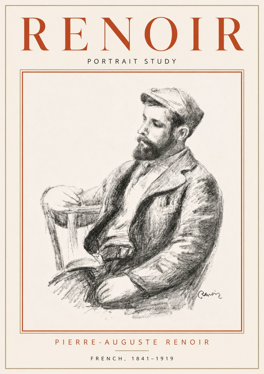 Renoir Portrait Study II No4 - Poszter