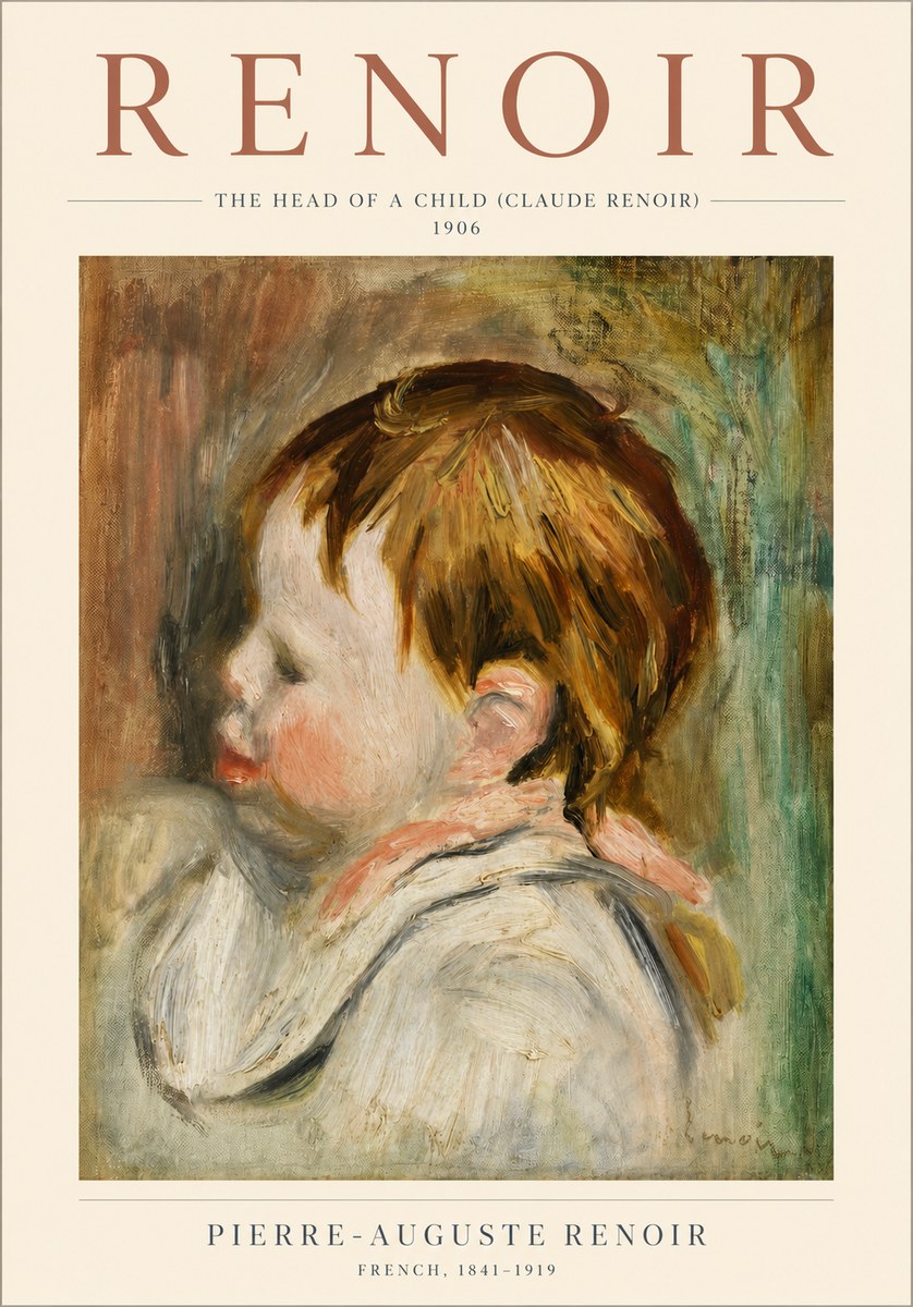 Renoir The Head of a Child (Claude Renoir) No3 - Poszter