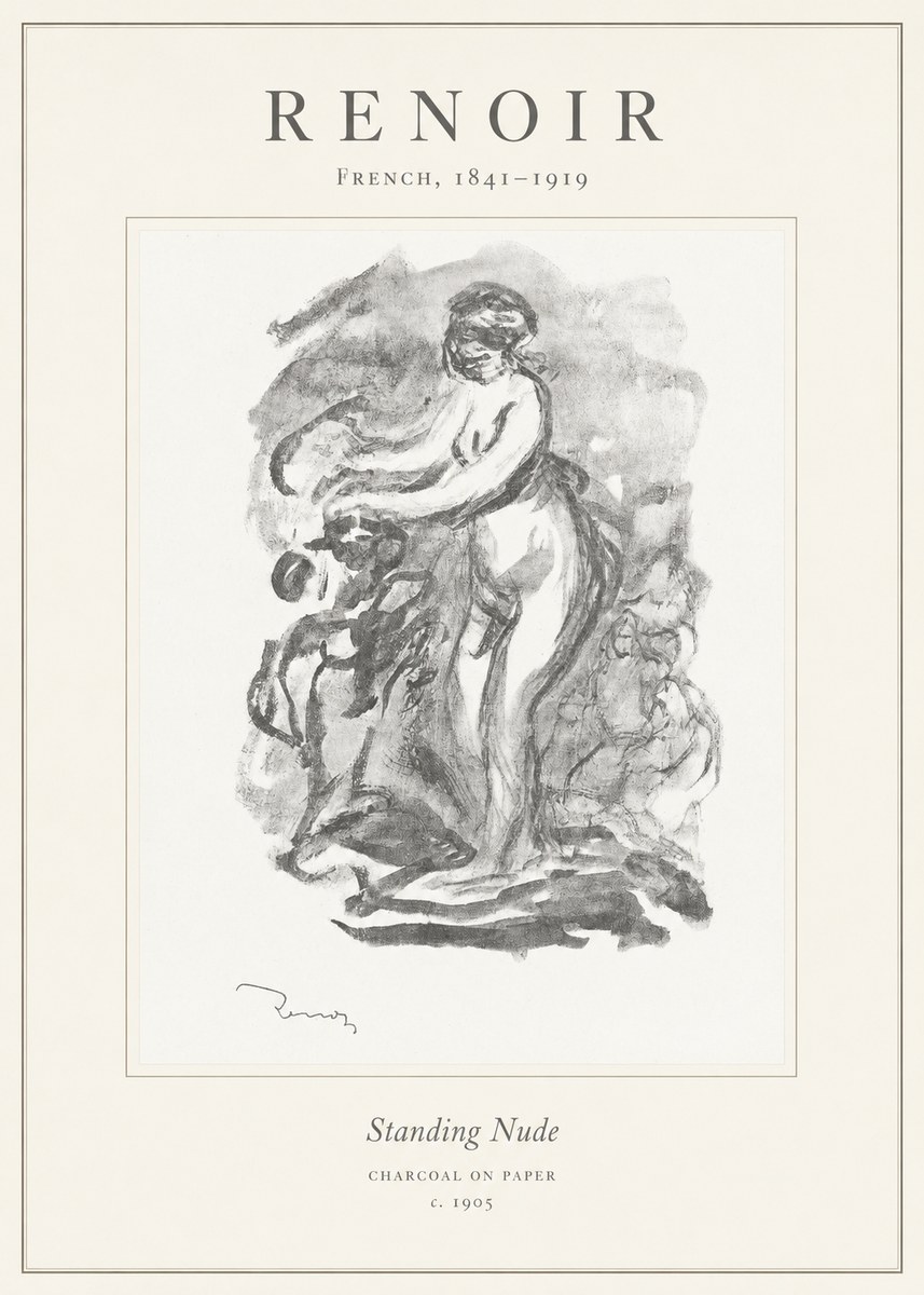 Renoir Standing Nude No1 - Poszter