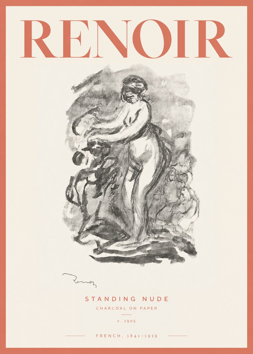 Renoir Standing Nude No2 - Poszter