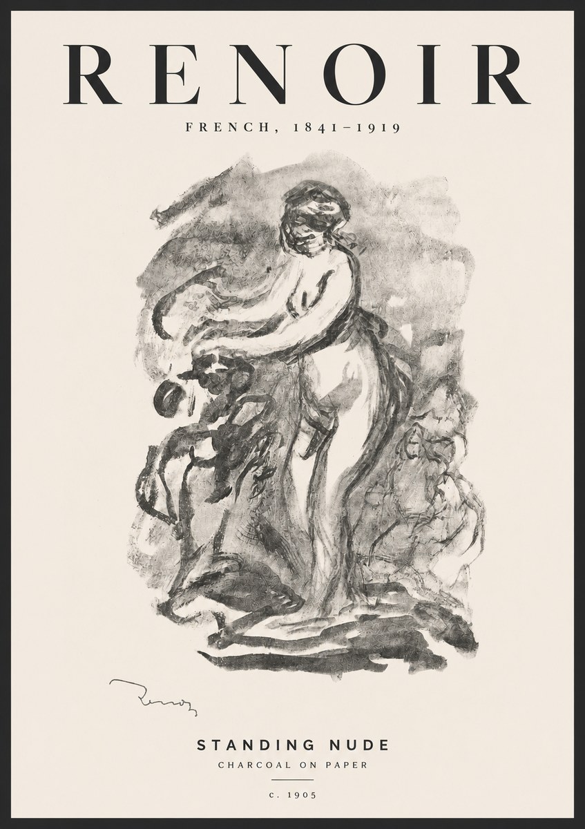 Renoir Standing Nude No4 - Poszter
