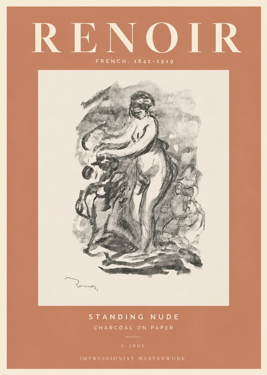 Renoir Standing Nude No5 - Poszter
