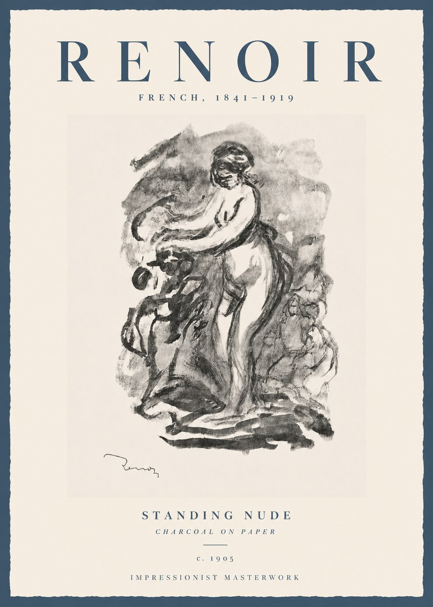 Renoir Standing Nude No6 - Poszter
