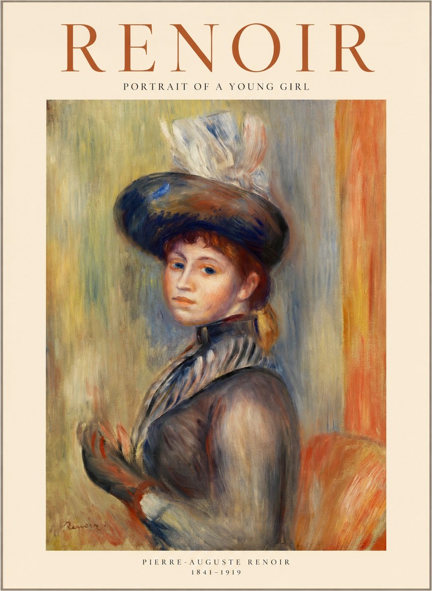 Renoir Portrait of a Young Girl IV No1 - Poszter
