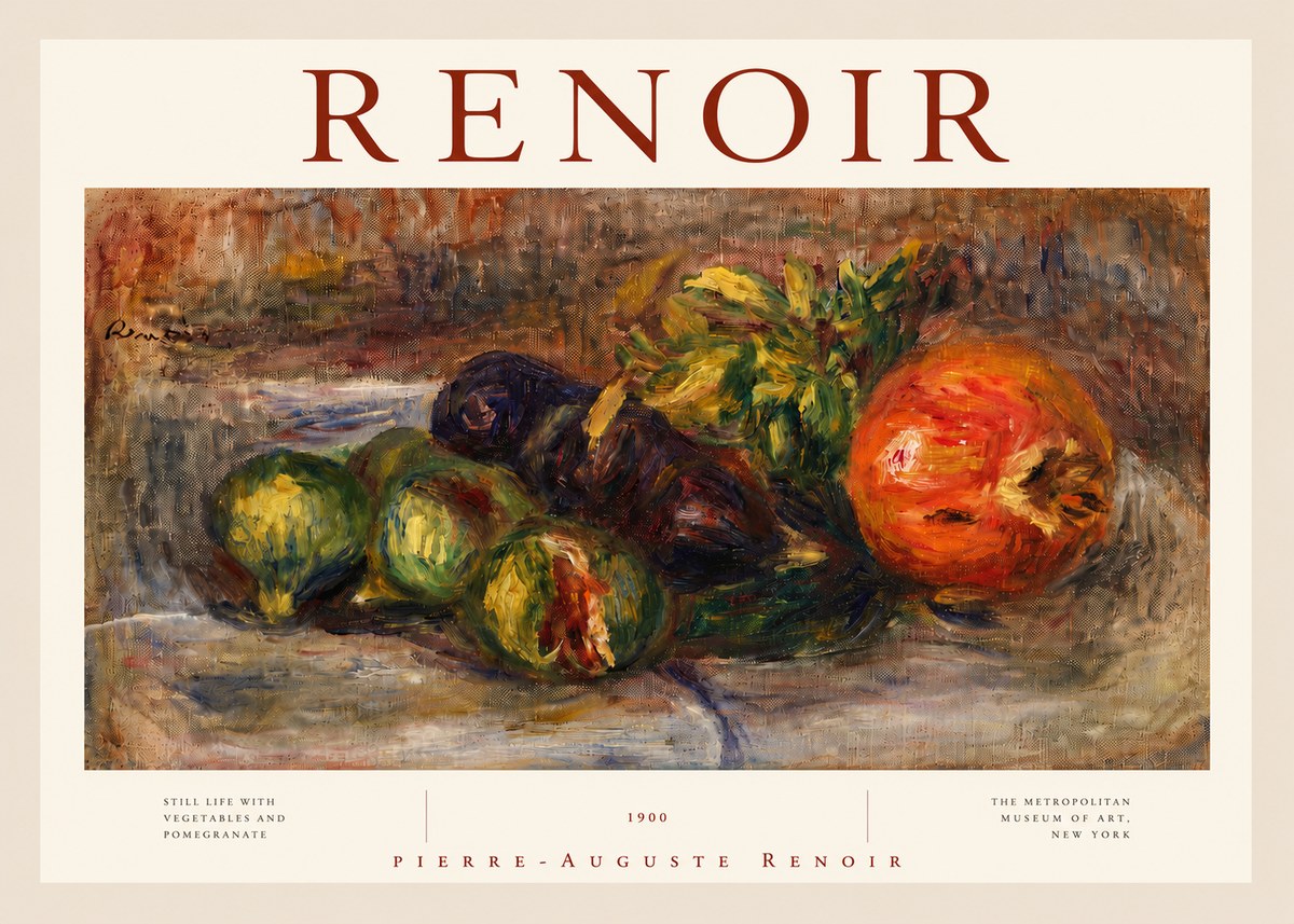 Renoir Still Life with Fruits and Vegetables No3 - Poszter
