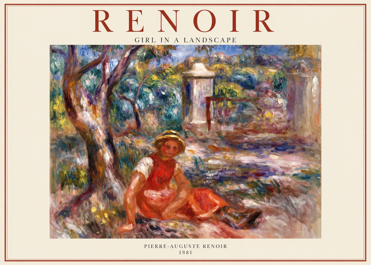 Renoir Girl in a Landscape No1 - Poszter