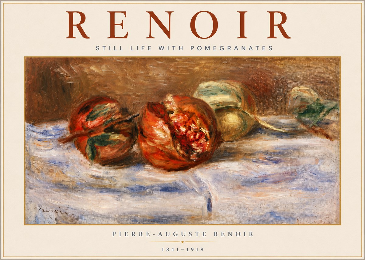 Renoir Still Life with Pomegranates No4 - Poszter