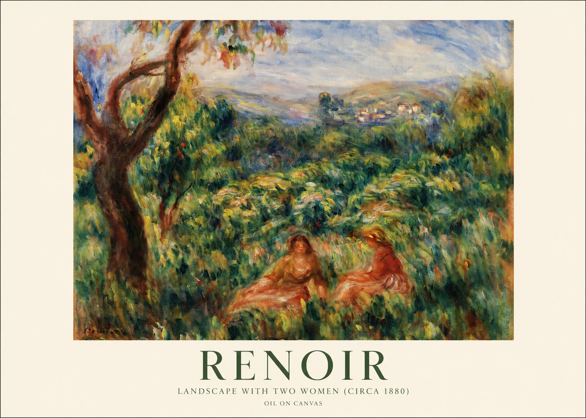 Renoir Landscape with Two Women (Circa 1880) No1 - Poszter