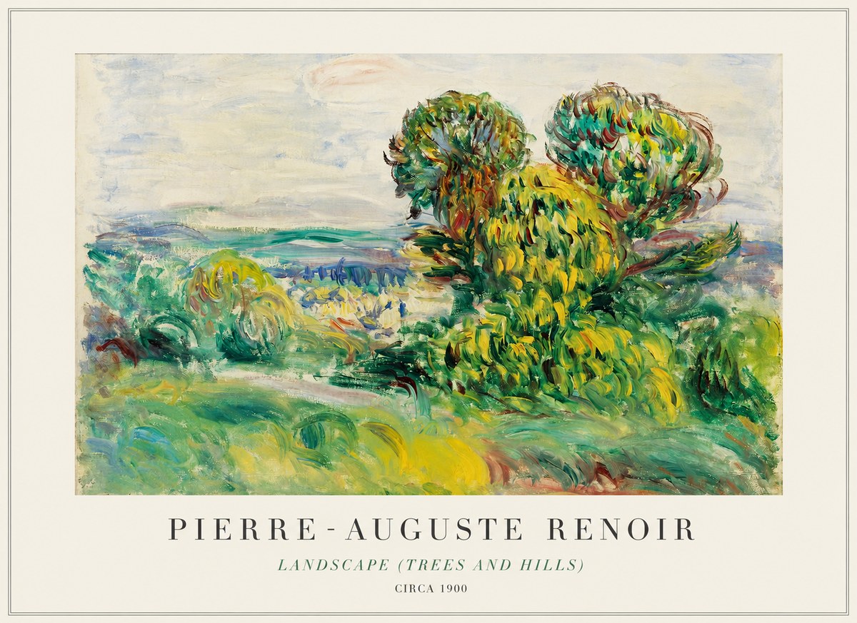 Renoir Landscape (Trees and Hills) No1 - Poszter