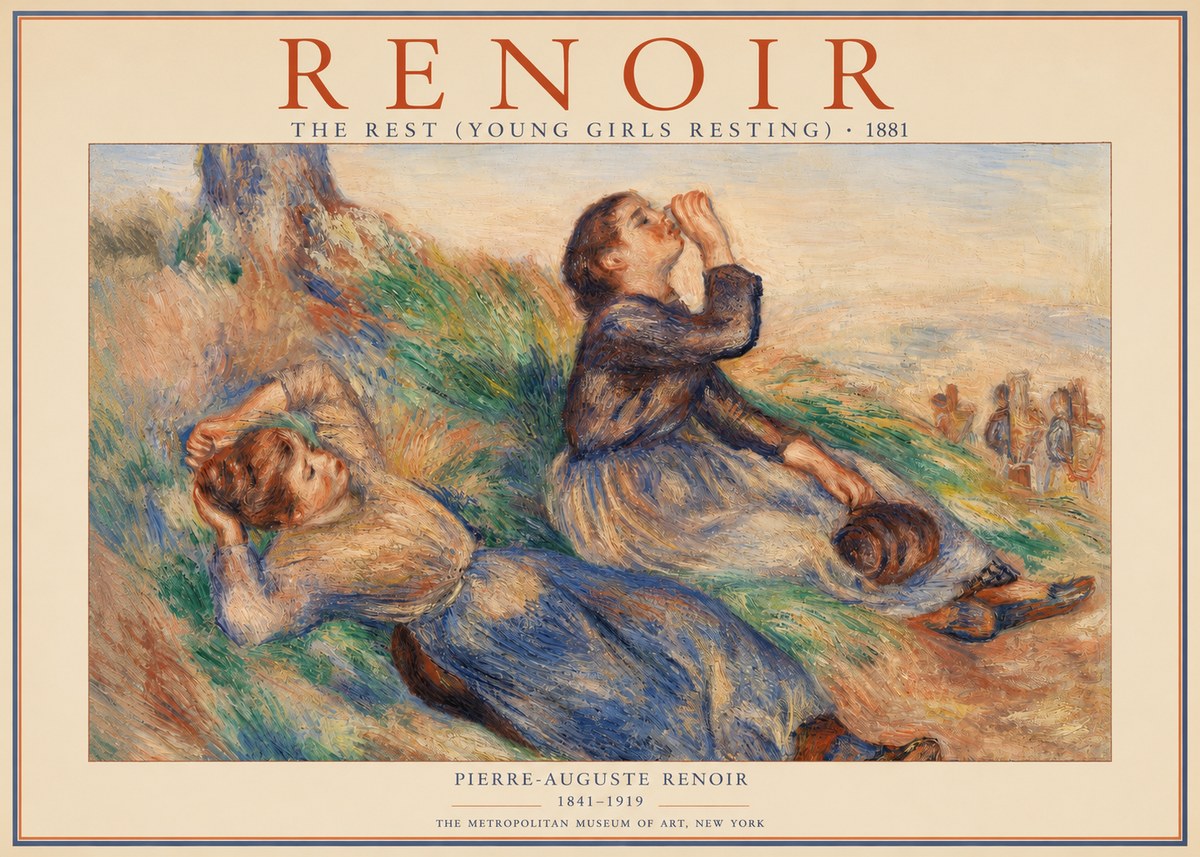 Renoir The Rest (Young Girls Resting) No2 - Poszter