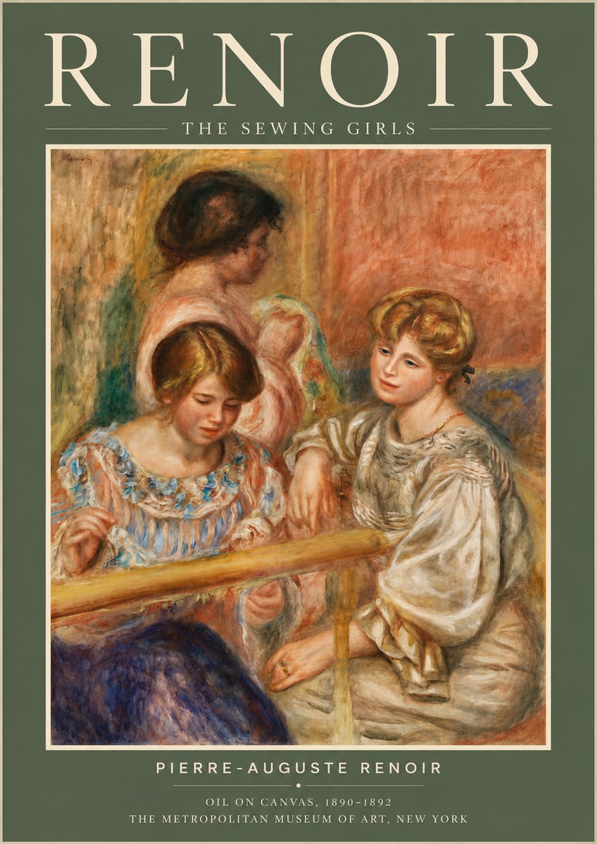 Renoir The Sewing Girls No5 - Poszter