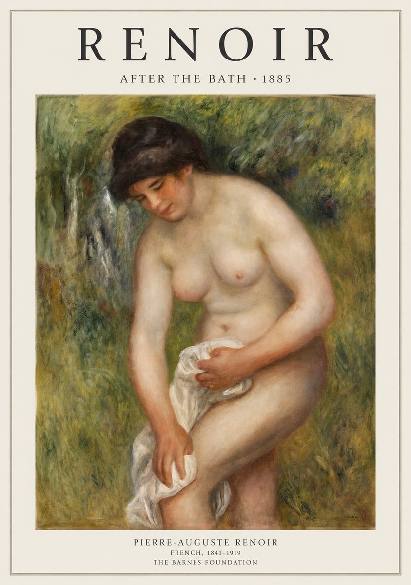 Renoir After the Bath No1 - Poszter