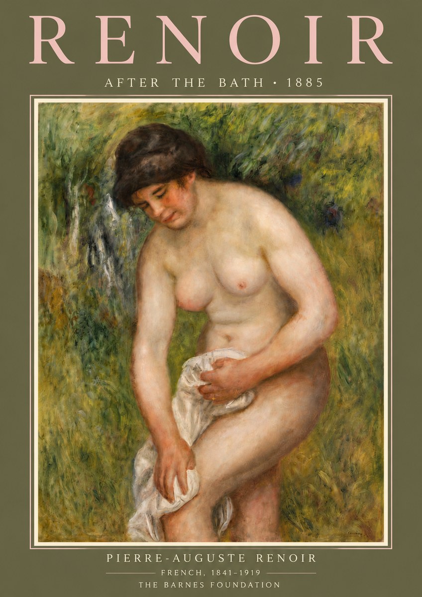 Renoir After the Bath No6 - Poszter