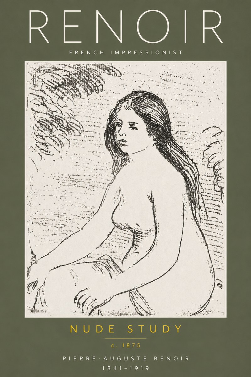 Renoir Nude Study No4 - Poszter