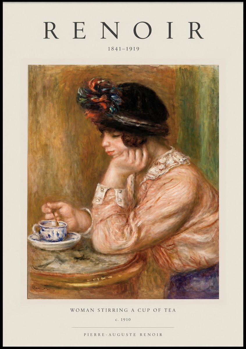 Renoir Woman Stirring a Cup of Tea No1 - Poszter