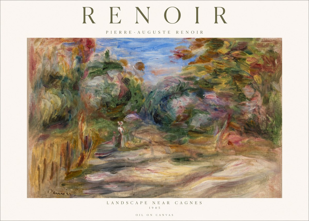 Renoir Landscape Near Cagnes III No1 - Poszter