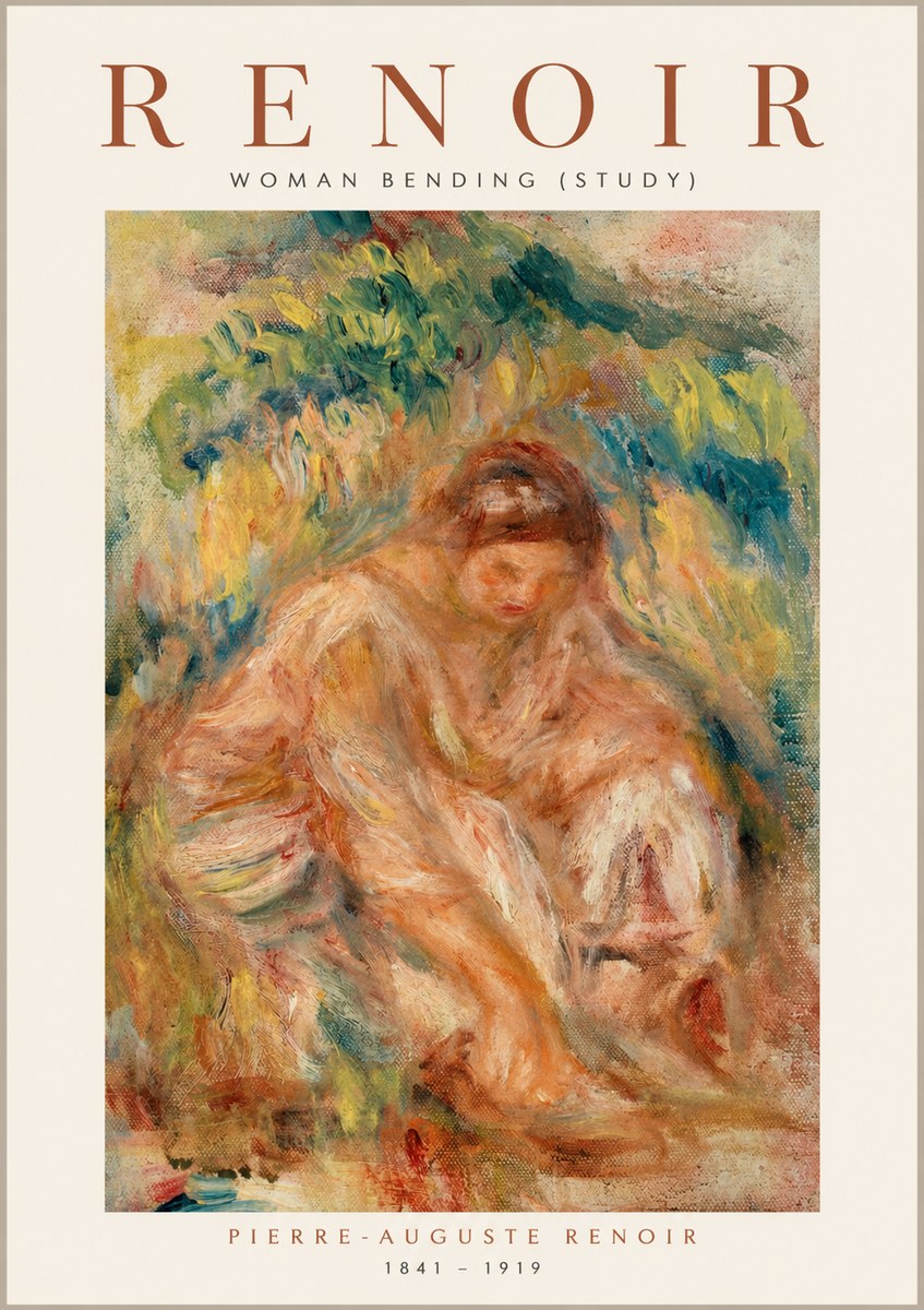 Renoir Woman Bending (Study) No1 - Poszter