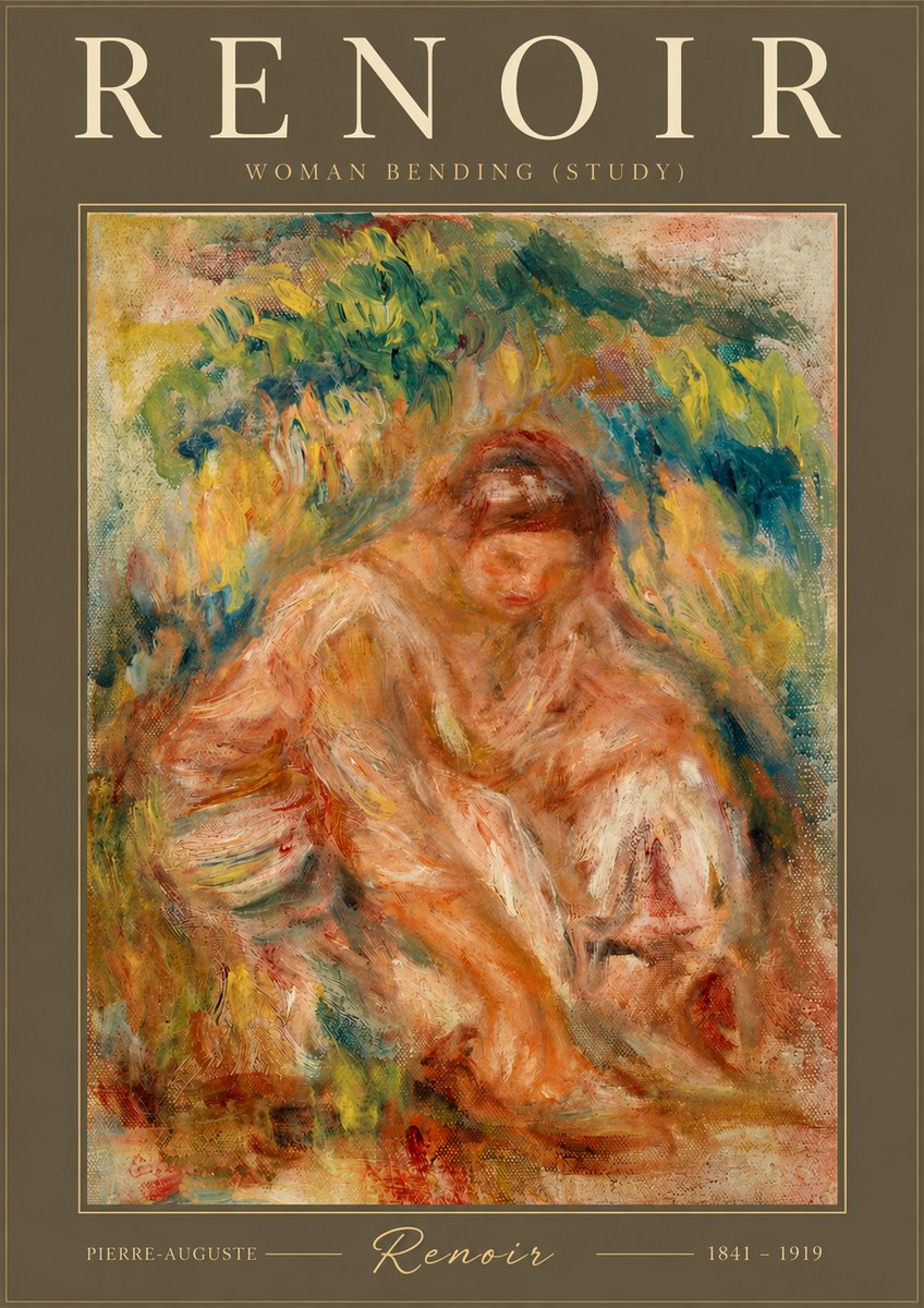 Renoir Woman Bending (Study) No2 - Poszter