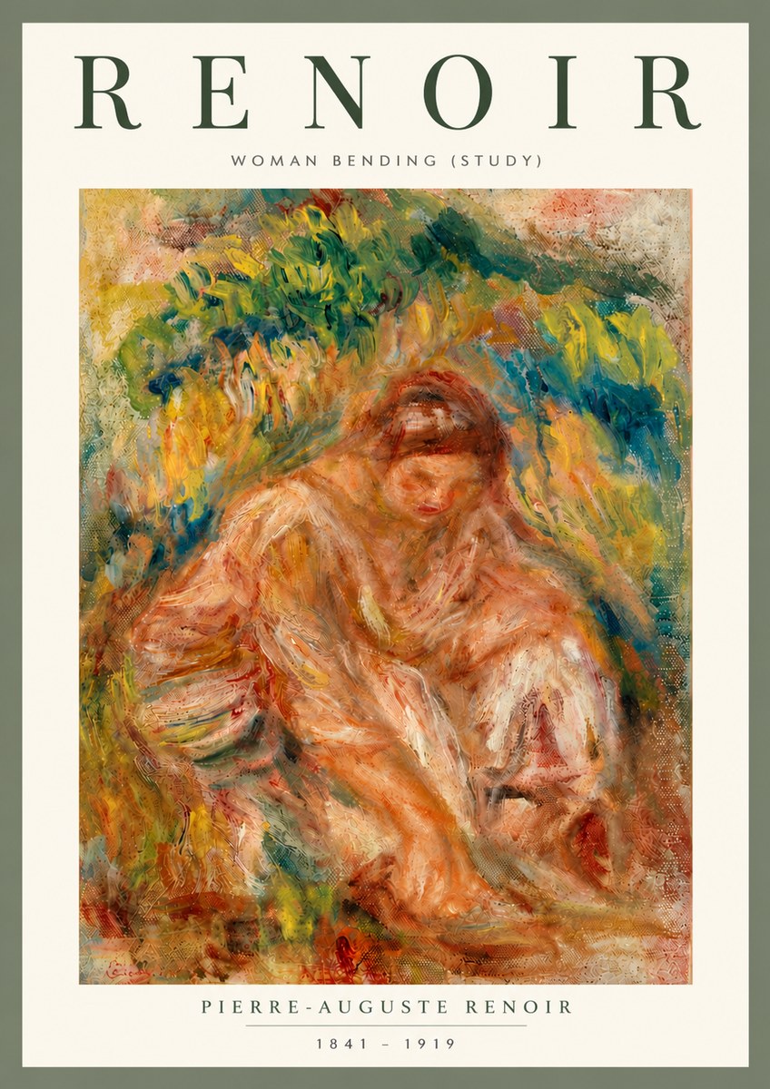 Renoir Woman Bending (Study) No5 - Poszter