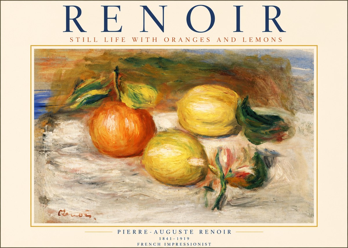 Renoir Still Life with Fruit II No2 - Poszter