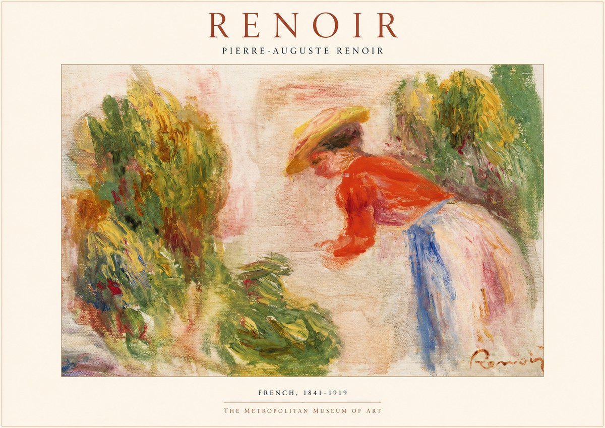 Renoir Woman in a Garden No1 - Poszter