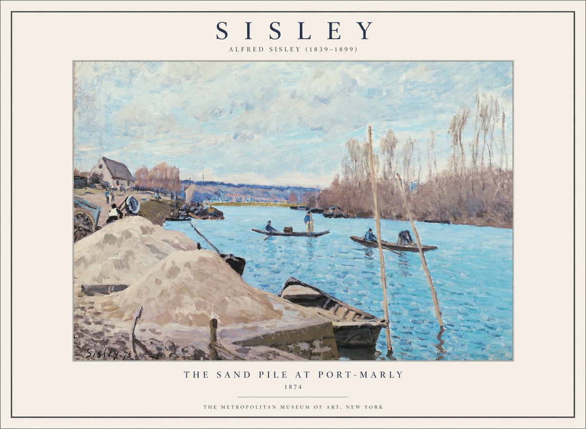 Sisley The Sand Pile at Port-marly No1 - Poszter