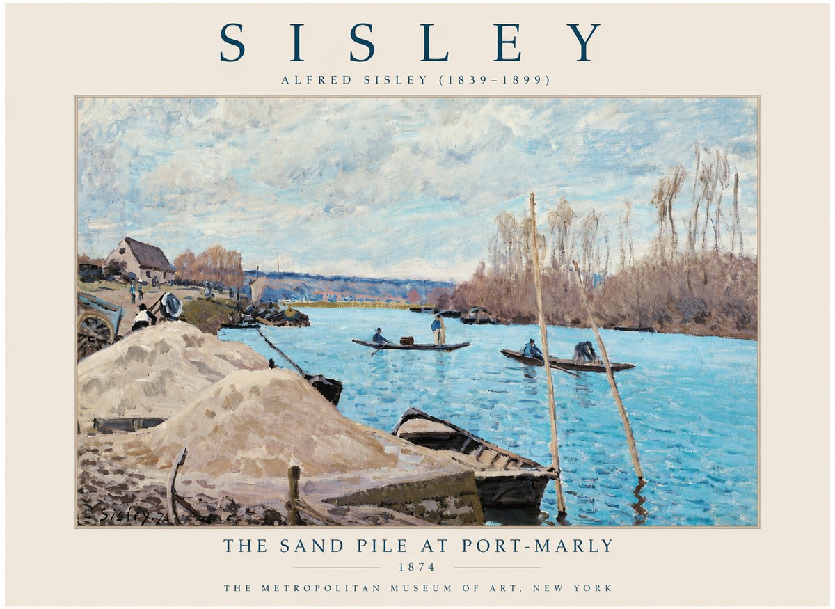 Sisley The Sand Pile at Port-marly No3 - Poszter