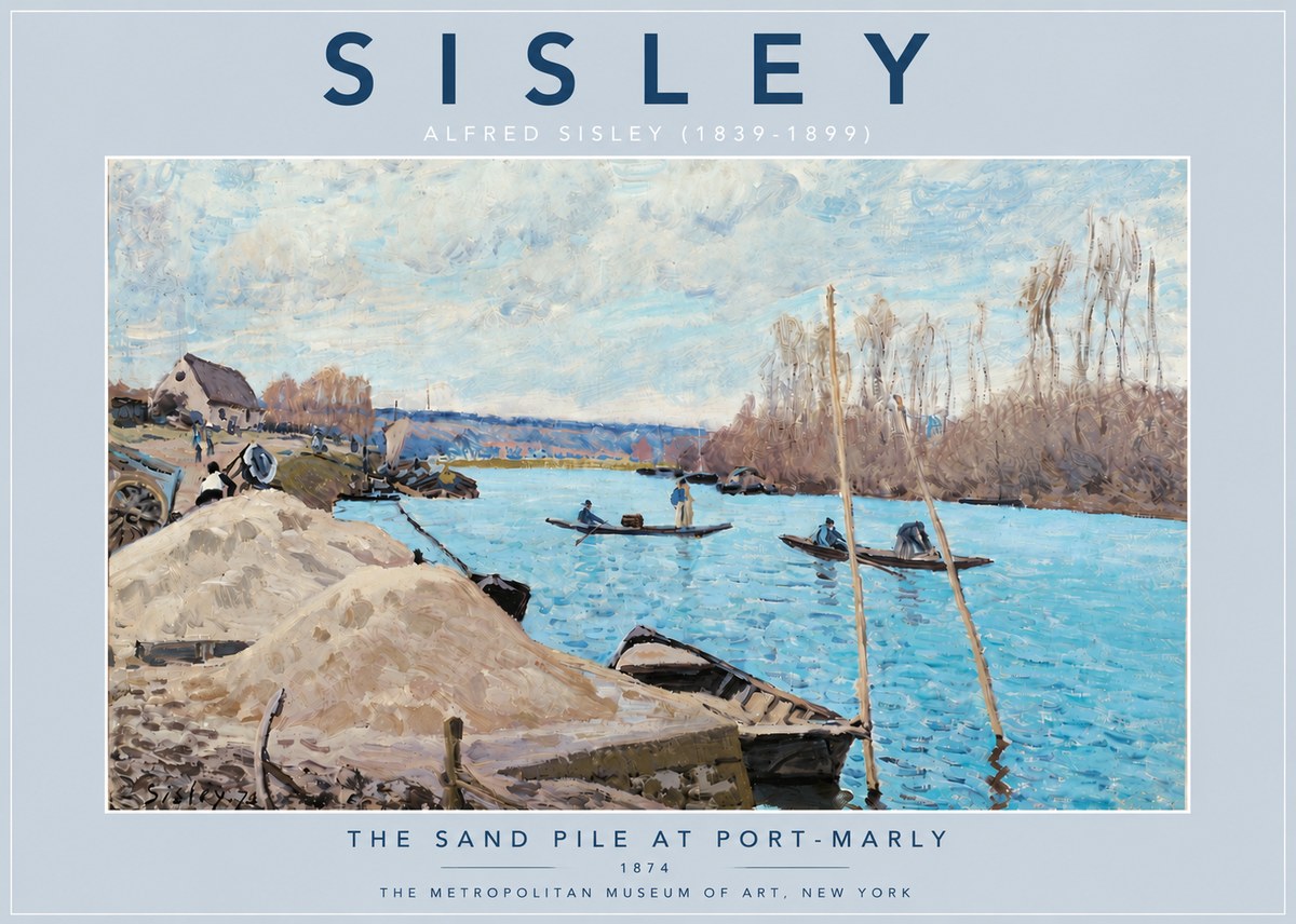 Sisley The Sand Pile at Port-marly No4 - Poszter