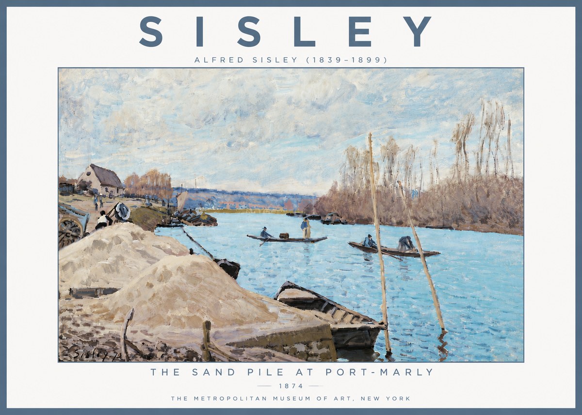 Sisley The Sand Pile at Port-marly No5 - Poszter