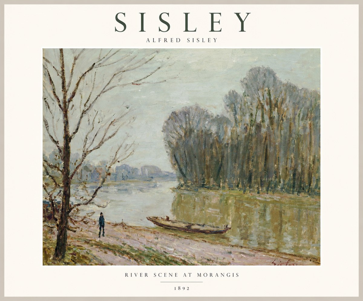 Sisley River Scene at Morangis No1 - Poszter