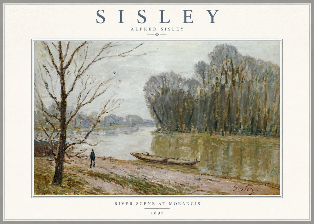 Sisley River Scene at Morangis No2 - Poszter