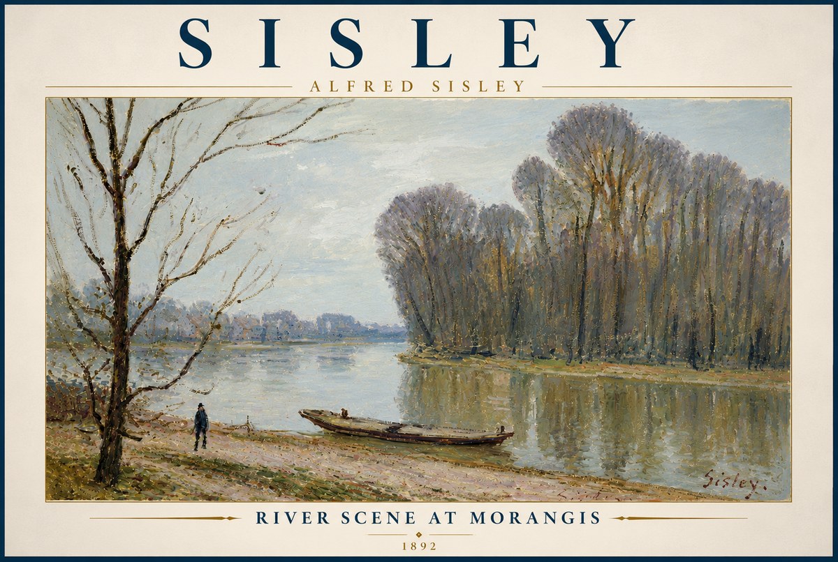 Sisley River Scene at Morangis No6 - Poszter