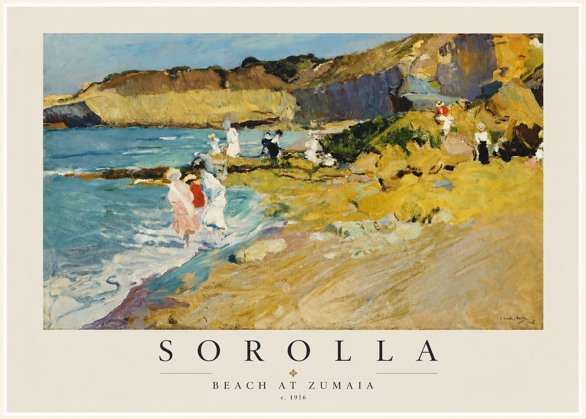 Sorolla Beach at Zumaia No3 - Poszter