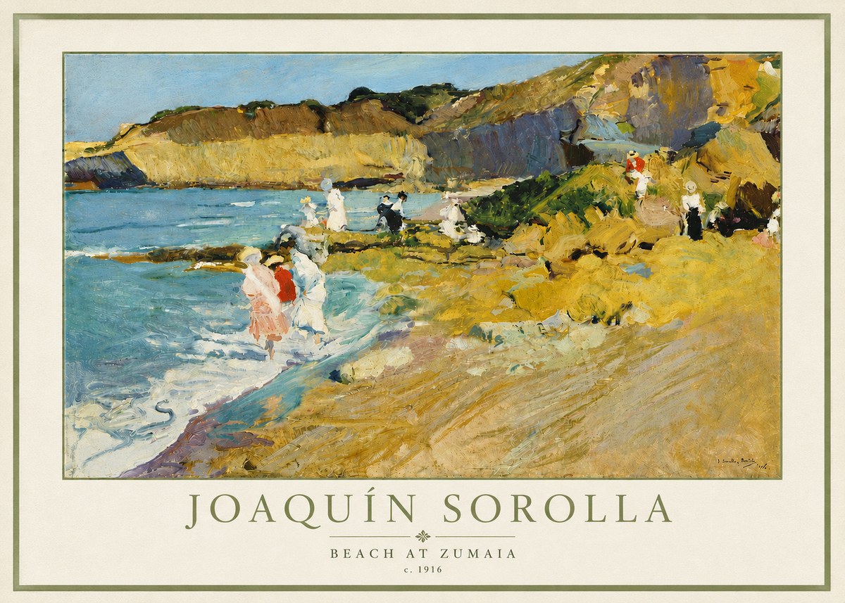 Sorolla Beach at Zumaia No5 - Poszter