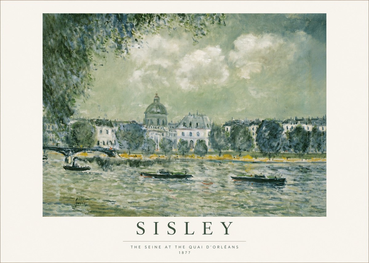 Sisley The Seine at the Quai D'orléans No1 - Poszter