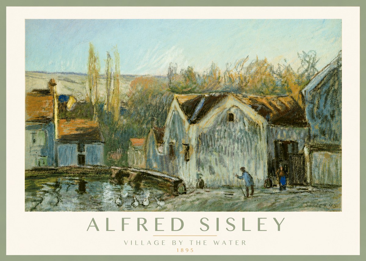 Sisley Village by the Water No5 - Poszter