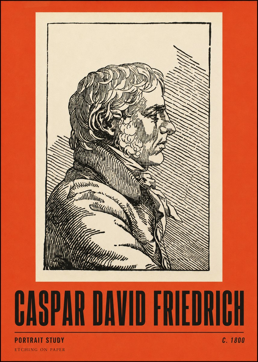 Caspar David Friedrich Portrait Study No2 - Poszter