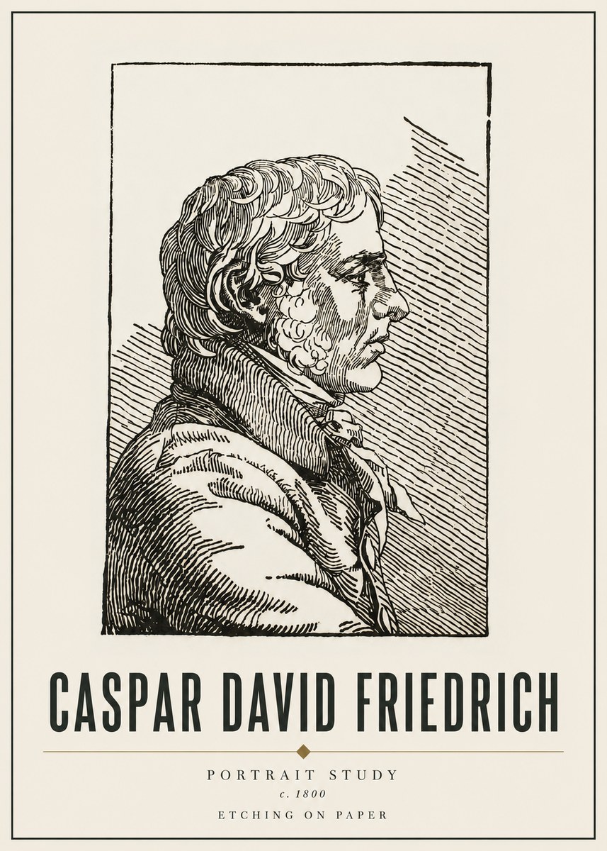 Caspar David Friedrich Portrait Study No4 - Poszter