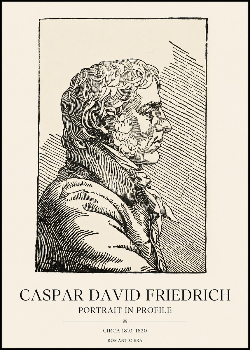 Caspar David Friedrich Portrait Study No6 - Poszter